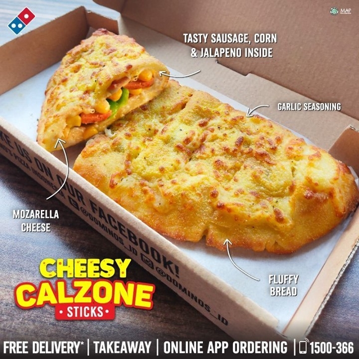 Cheesy Beef Calzone Sticks